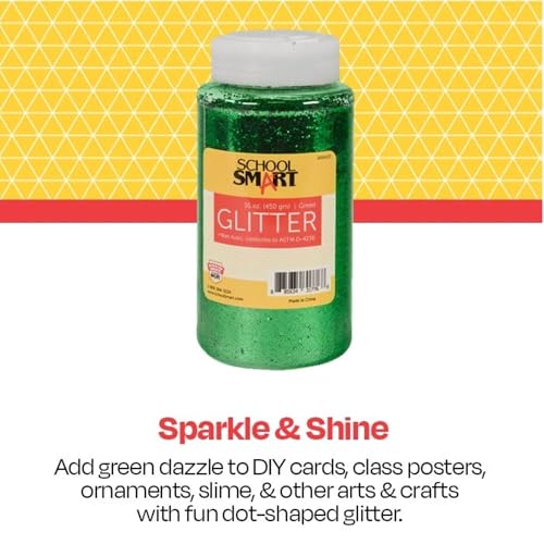 Glitter verde Craft Glitter para manualidades, tarro de 1 libra S2004133 4