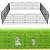10 Panels Dog Fence Outdoor for Yard, 24in (H) X 23.6ft (L) Decorative Garden Fence Animal Barrier No Dig, Rustproof Metal Garden Edging Fence Stakes and Borders, Portable Outside Pet Playpen