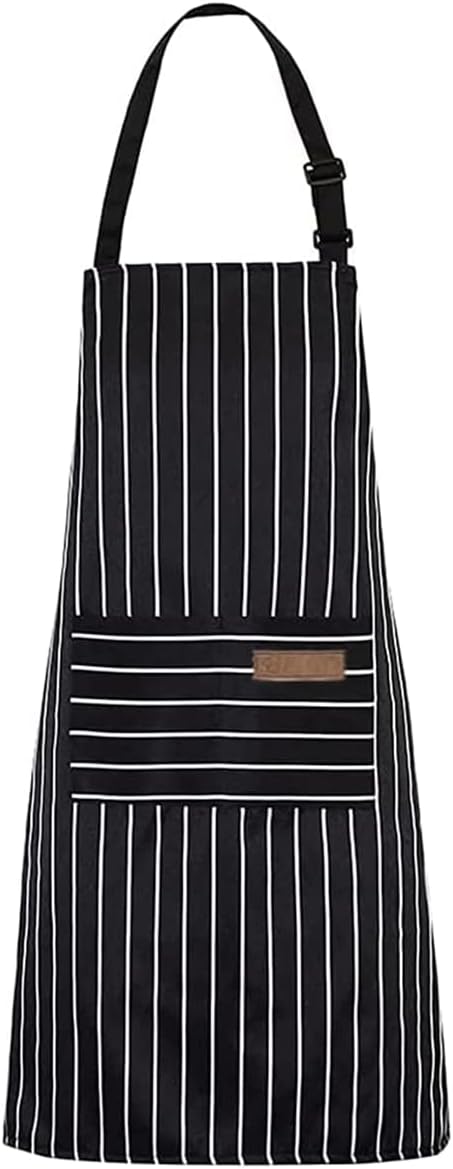 ECVV Heavy Duty Canvas Work Apron, Full Body Workwear Apron with Adjustable Straps and Large Pockets for Men Women, Shop Apron Wood Working Gits for Men