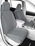 Front Buckets Seats, CalTrend O.E. Velour Seat Covers for 2003-2004 Toyota 4Runner Light Grey Monarch Insert with Classic Trim