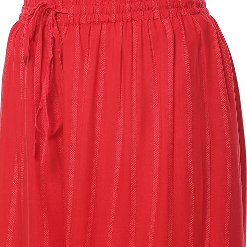 Image of Rangriti Red Liva Palazzo Pants for Women