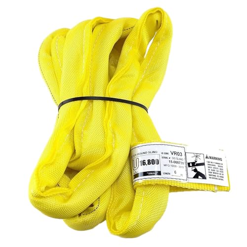 Chenango VR3 Yellow Round Sling 6 ft Heavy-Duty