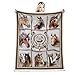 Onecmore Horse Blanket Horse Gifts for Girl, Christmas Birthday Horse Gifts for Women,Gifts for Daughter Friend Horse Lovers,Horse Dream Catcher Flower Print Soft Throw Blanket for Couch Bedding