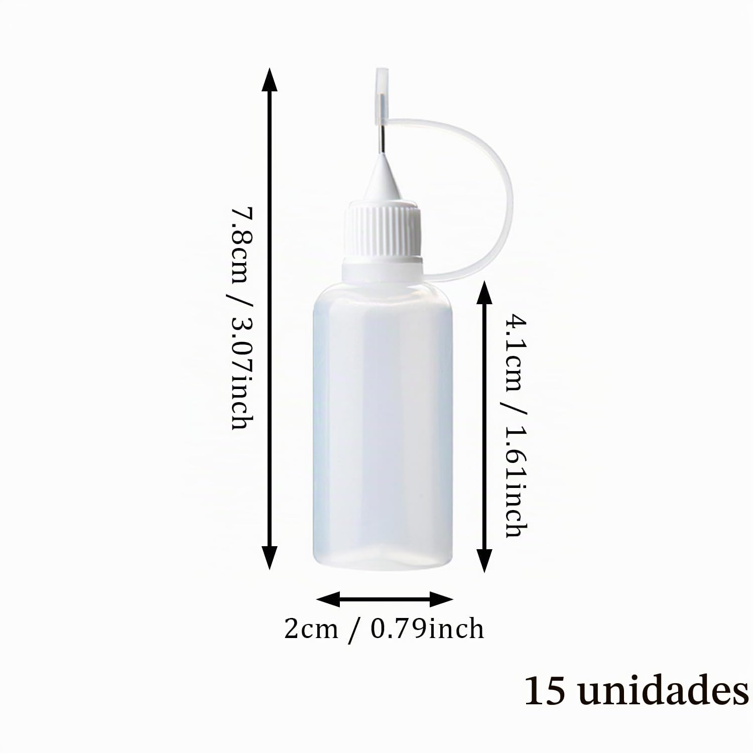 Aplicador de Pegamento 10ml, Botella de Plástico con Punta de Aguja, Precisión para Manualidades