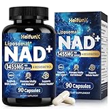 heifunk NAD+ Supplement | 1455mg Liposomal NAD Supplement with Resveratrol, CoQ10, PQQ | Anti-Aging, Mental Focus & Cellular Energy for Women and Men | 90 Vegan Capsules