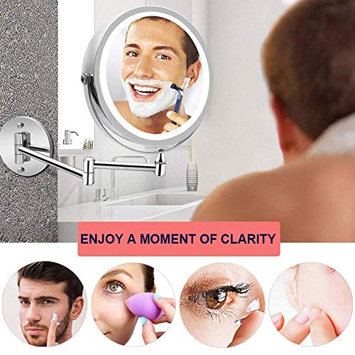 Miroir de rasage tactile double source lumineuse LED - 4