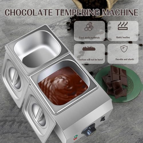 Máquina para derretir chocolate 2 tanques 1000W 110V miniatura 2