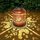 Rooster Gifts for Women,Solar Lanterns Outdoor Waterproof Ornaments for Garden Chicken Coop Decor Rooster Gifts for Mom Grandma Hanging Metal Solar Lights Outside for Yard, Patio