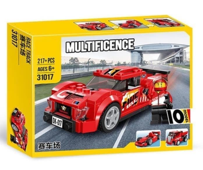 Cojuz 10-in-1 Red Race Car Building Blocks Kit 217 Pcs STEM Toy for Kids 6+ 3
