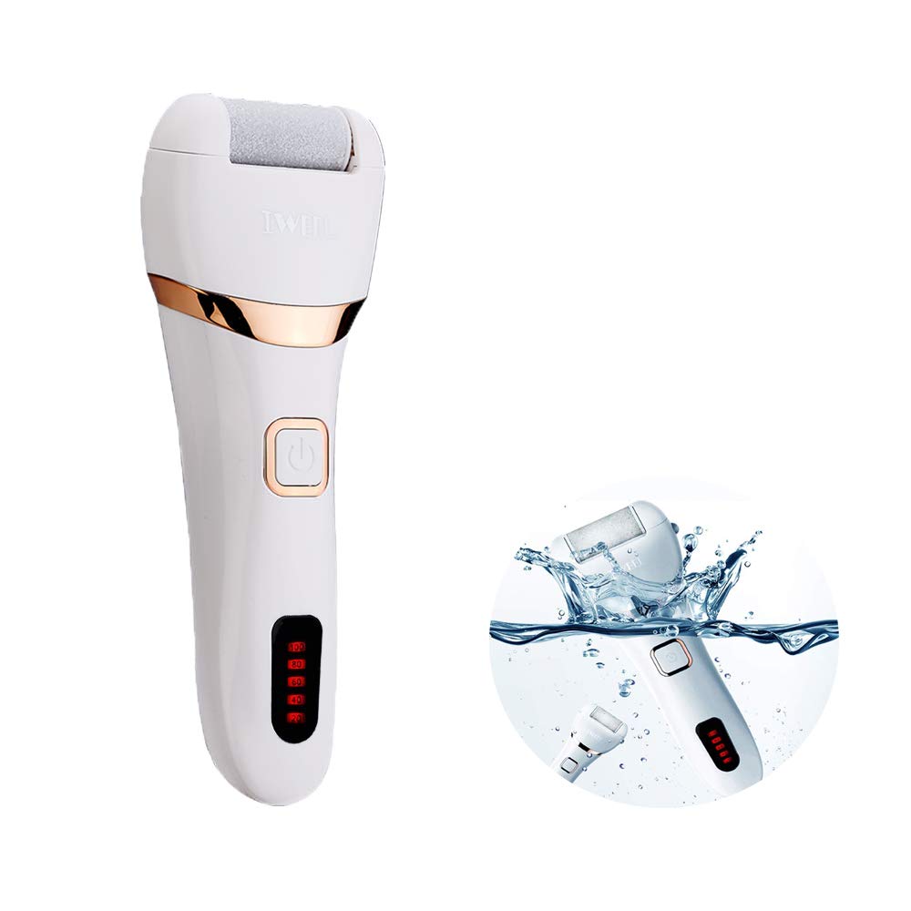 DingcaiyiElectric Callus Remover, Proffessinal Rechargeable Pedicure Callus Remover Foot File With Light For Foot Care, Foot Hard Skin Remover With 3 Roller Heads(A)