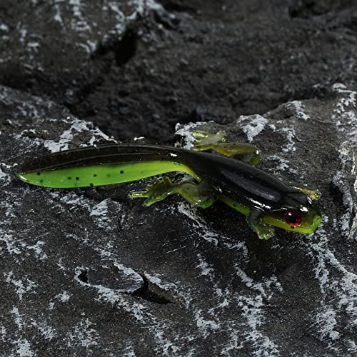 Dr.fish 6 Pack Soft Frog Lures, 3.2 Inches Tadpole Swimbaits Frog Baits Bass Crappie Panfish Lures Creature Lizard Bait Shad Bait Drop Shot Bait, Watermelon #TOP6
