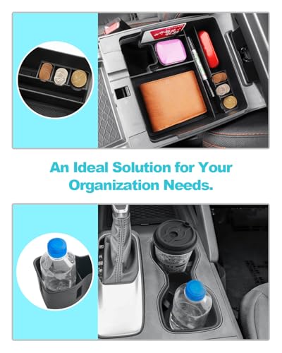 Image of CDEFG 3Pcs for 2025 2026 Frontier Center Console Organizer for 2022-2025 2026 Nissan Frontier Accessories Middle Console Tray Armrest Storage Box Cup Holder