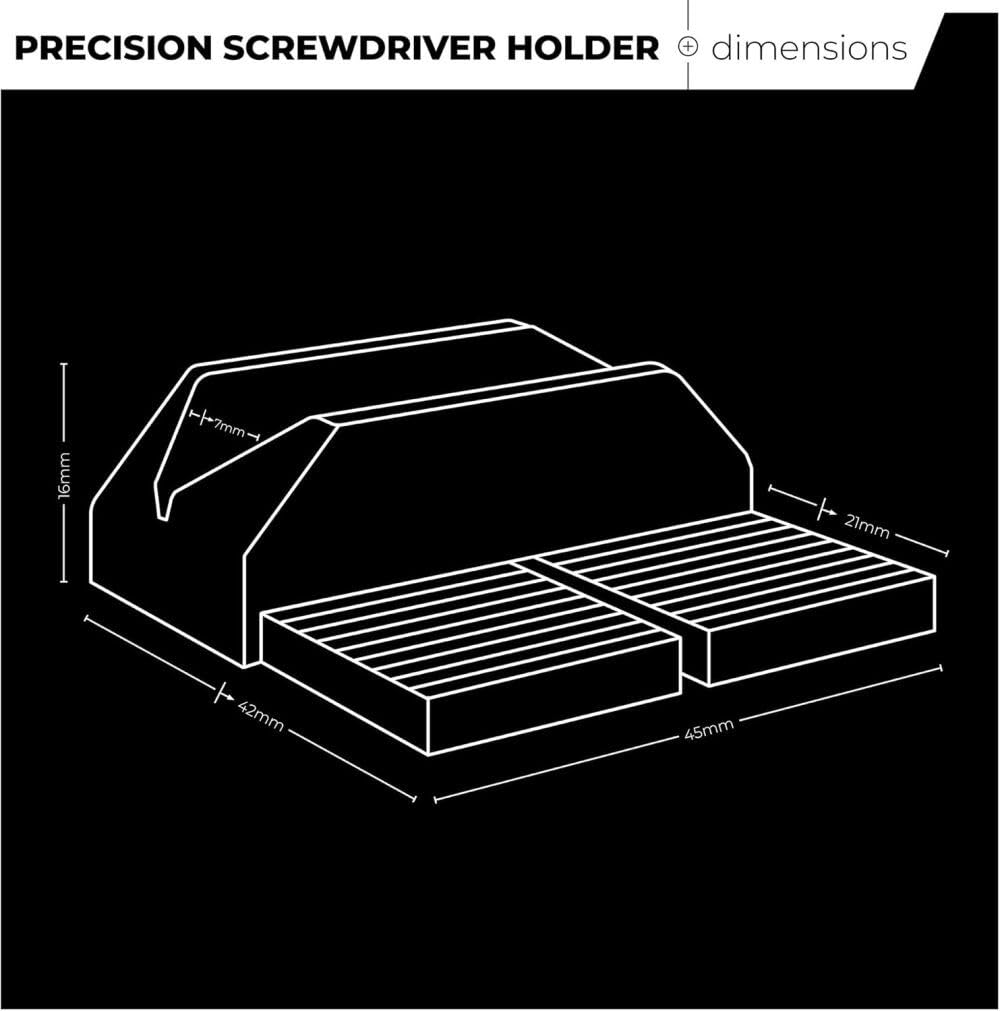 StealthMounts Drawer Hive Lot de 10 Porte-Tournevis de précision | Organisateurs modulaires pour mécaniciens Professionnels et bricoleurs | TPE moulé par Injection | Fabriqué au Royaume-Uni
