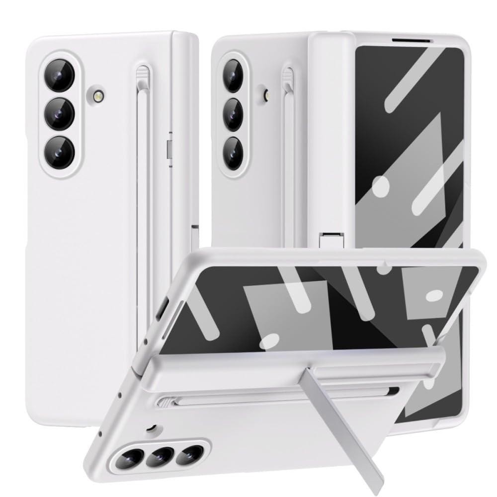 Coque Samsung Z Fold 5 blanche rigide antichoc résolvant les risques de casse d'écran