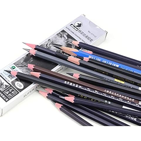 Sketch pencil set, 2H/B/2B/3B/4B/5B/6B/7B/8B/10/B/12B/15B 12 Drawing Pencils Set Cover