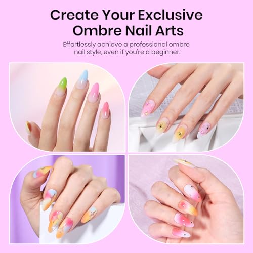 Image of Beetles 150Pcs Soft Nail Sponges for Ombre, Colorful Nail Sponge with Grabbing Pen, Blooming Nails Art Brushes, Gradient Manicure DIY Tools, Professional Accessories Supplies for Home and Salon Use
