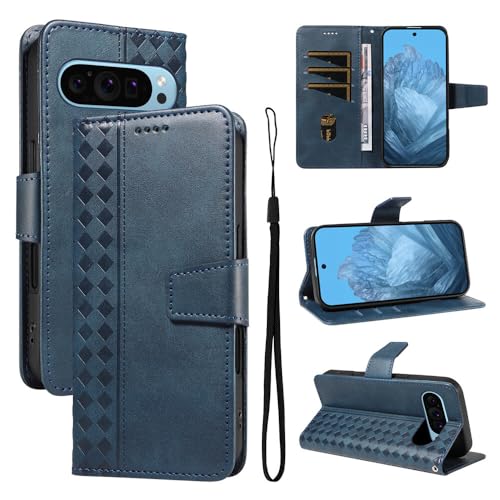 Étui pour Google Pixel 7 Pro bleu idéal pour vos déplacements avec rabat cuir magnétique