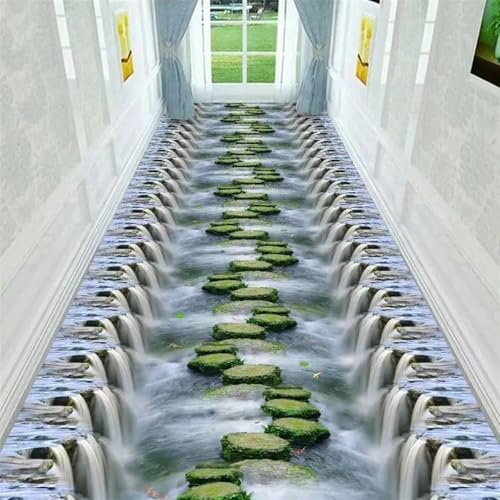 ラグ カーペットランナー 3D シナリオカーペットリビングルームの装飾滑り止めアクセサリー楽しい冒険床子供部屋の装飾長い廊下寝室のカーペット(H6,60X100CM)