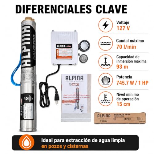 Bomba sumergible 1 HP 8 Imagen adicional