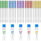 50pcs Ball Point Sewing Machine Needles, Regular Flat Shank Sewing Needle with Size in HAX1 65/9,...