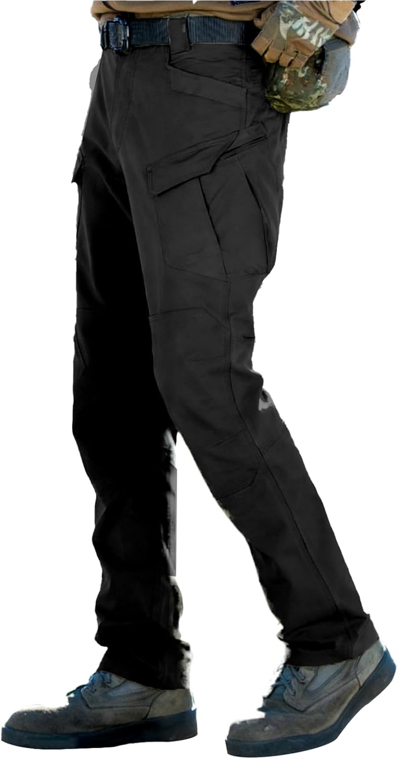 Cargo Pants for Men Lightweight Tactical Hiking Work Waterproof Military Pants with Multiple Pockets for Outdoor (No Belt)
