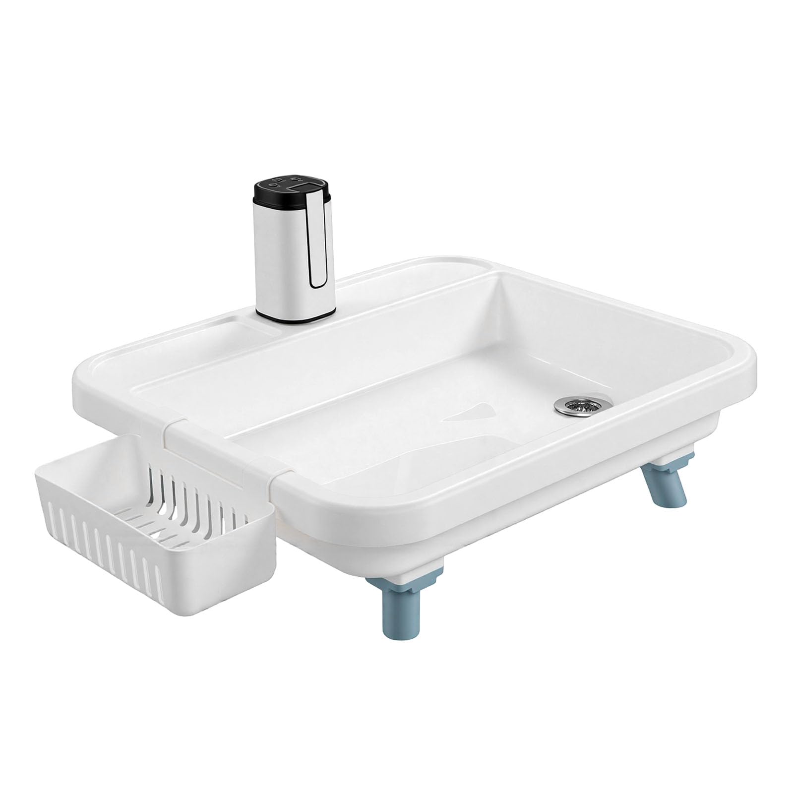 Fregadero portátil con grifo eléctrico para solucionar la falta de agua en huertos y jardines
