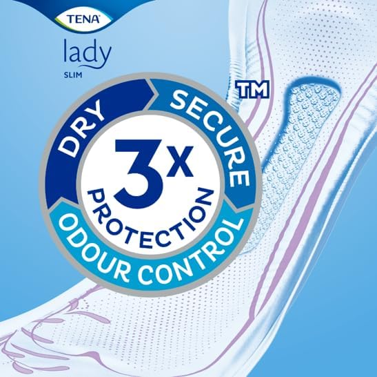 Image of TENA Lady Extra Bladder Control Pads for Medium,Unexpected Urine Leaks | 120 Pcs | Incontinence Pads for Women | 31 Cm Long | World's Leading Incontinence Brand