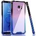 BAISRKE Galaxy S9 Case, Black Blue Gradient Shock Absorption Flexible TPU Soft Edge Bumper Anti-Scratch Rigid Slim Protective Cases Hard Plastic Back Cover for Samsung Galaxy S9