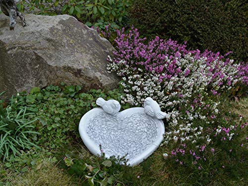Vasque à boire pour oiseaux gartendekoparadies.de grand abreuvoir cœur