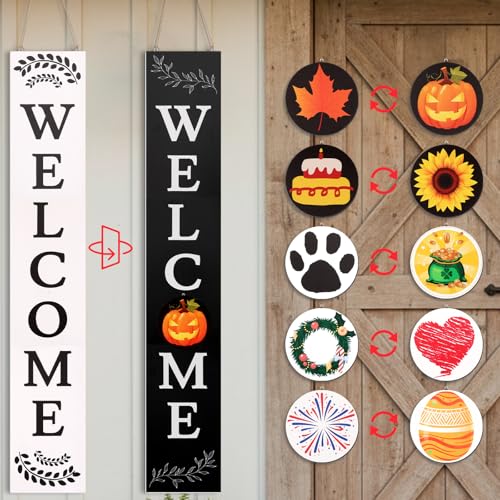 Welcome Sign for Front Porch Standing - 47