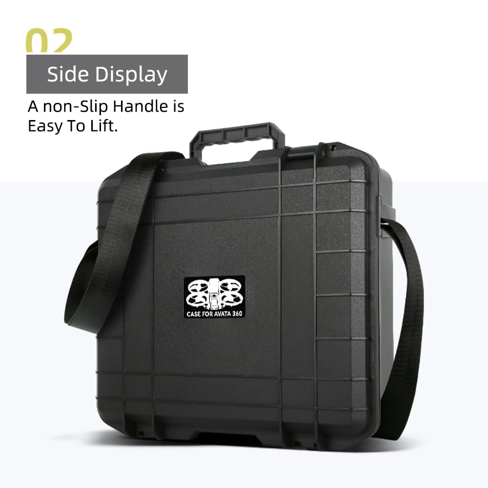 Avata 360 Etui, wodoodporna twarda torba przenośna do DJI Avata 360 z pilotem RC 2, przenośna torba do przechowywania, torba podróżna do akcesoriów DJI Avata 360 Fly More Combo