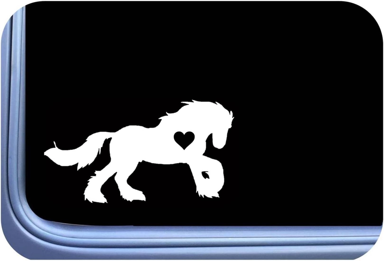 Gypsy Vanner Horse Heart Sticker TP 1299 Vinyl 6" Decal