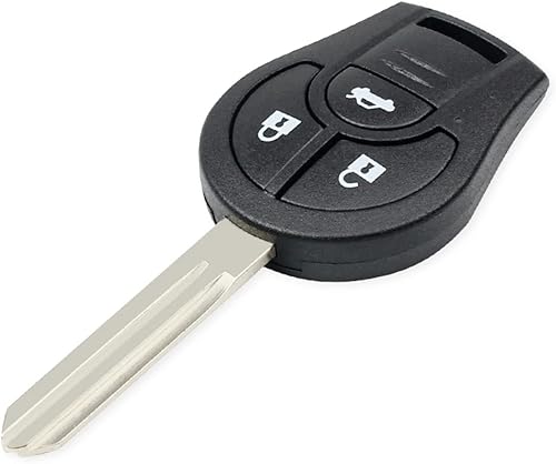 Miniatura 4 de LadyCent Llavero remoto de 3 botones para Nissan March Qashqai Sunny Sylphy Tiida X-Trail 2010-2019