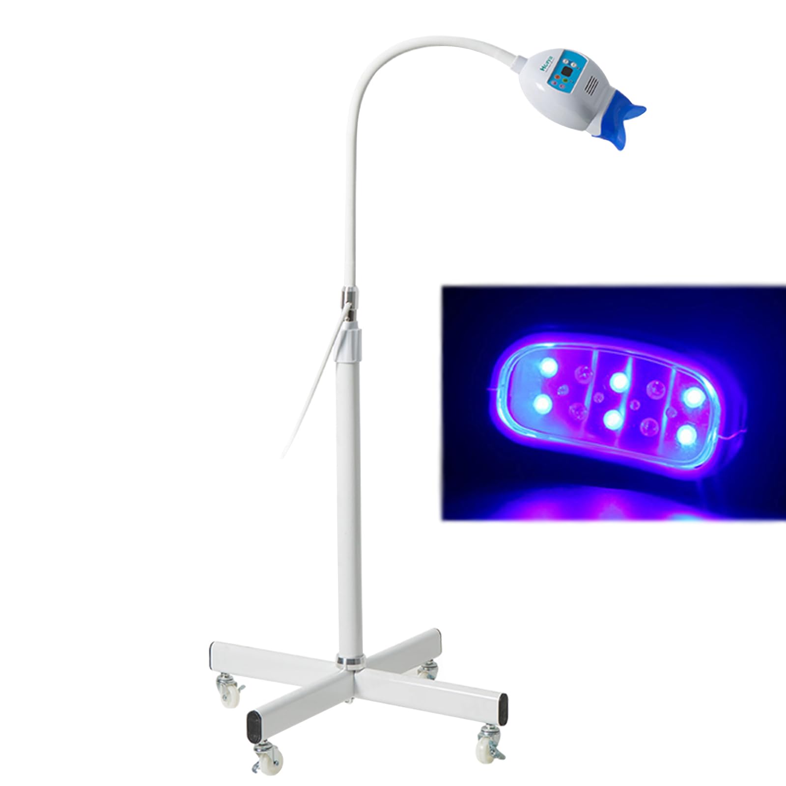 Jcgly Lampada Sbiancante Mobile per Denti, Lampada Sbiancante Professionale per Cliniche Dentistiche/Centri Estetici, Luce Blu Fredda
