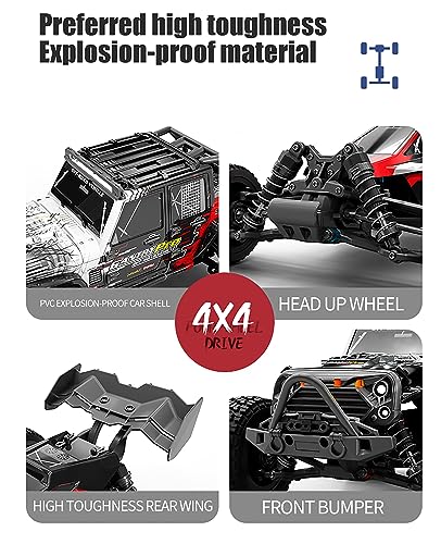 Image of 1 /16 Rc Cars SCY16103pro RC Truck 4X4 High Speed 70 Km /h Remote Control Car 3 Rechargeable 1500mah Batteries RC Car with LED Light for Boys Adults