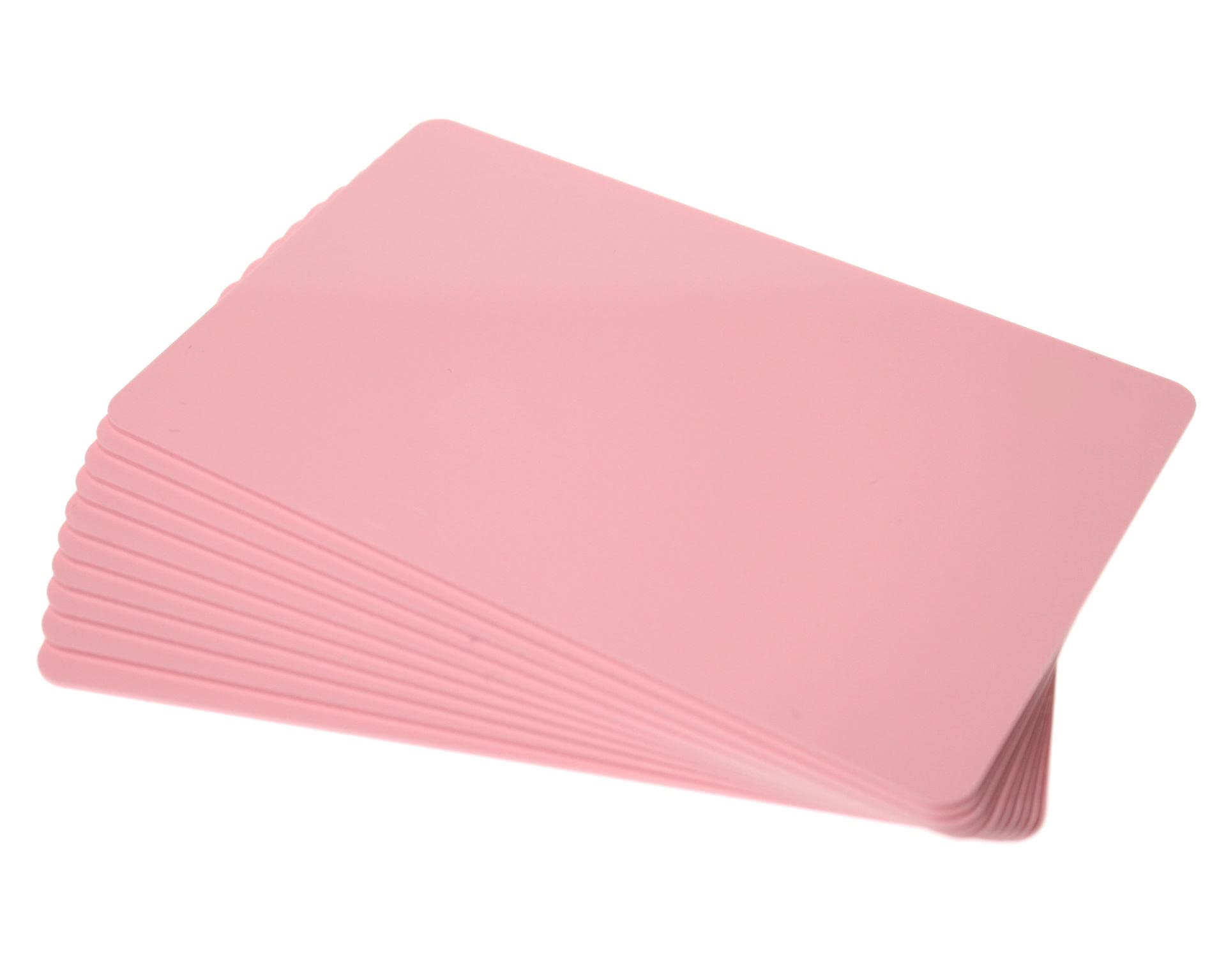100 Matt Premium PVC Cards, Food Safe for Evolis, Pricecard Pro Flex, Magicard, Fargo, Zebra Card Printers… (Pink)