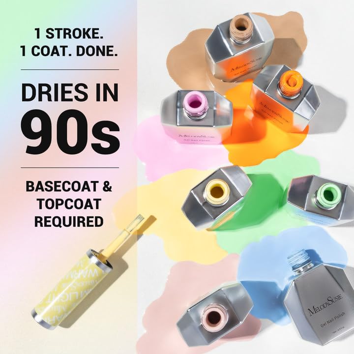 Miniatura 7 de MelodySusie Esmalte de uñas de gel grueso, 0.5 onzas líquidas, color rosa nude, para remojar UV LED, divertido esmalte de gel de conejo, regalo para