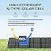 EF ECOFLOW 220W Portable Solar Panel, Bifacial Design Up to 25% Conversion Efficiency N-Type Solar Cell, with Adjustable Kickstand, IP68 Waterproof, Foldable Solar Panel for Camping RVing Home Backup