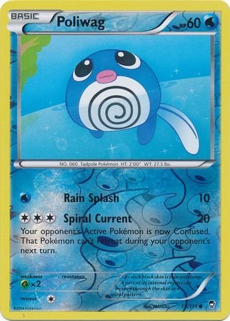 THE POKEMON COMPANY INTERNATIONAL Single Card POLIWAG Reverse Holo 15/111 FURIOUS FISTS