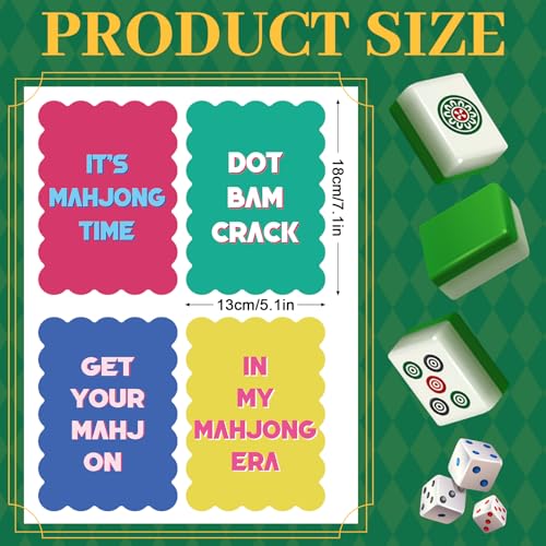 DERTE 4 Piezas Barajas Mezcladoras de Mahjong 7.1 Pulg miniatura 2