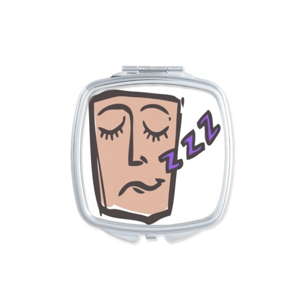 Miroir compact de poche chat abstrait pour vos retouches maquillage en ligne et au bureau