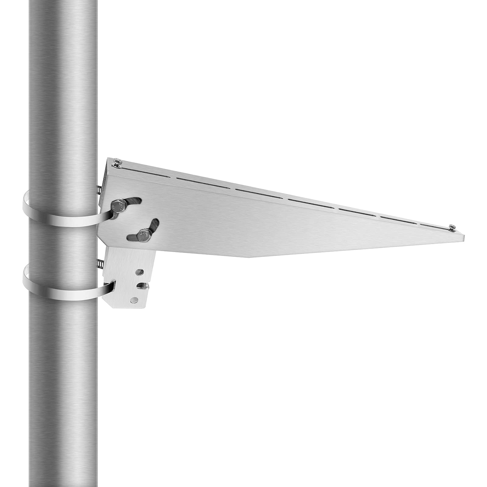 Newpowa Universal Solar Panel Mounting Bracket Single Arm Pole, Wall and Ground Mounts Up to 50W