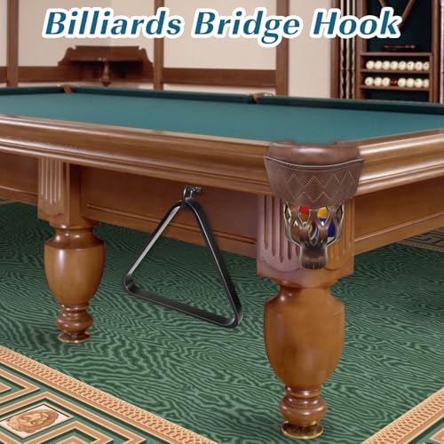 image for MoyanSuper 2pcs Billiards Bridge Hook with 4 Mounting Screws, Pool Bal