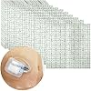 Hola Health Waterproof Shower Cover Shields for Dialysis Port Picc Line Chest Catheter PD Peritoneal Dialysis Chemo Port Feeding Tube Shower Protector 8 x 8 (Pack of 25)