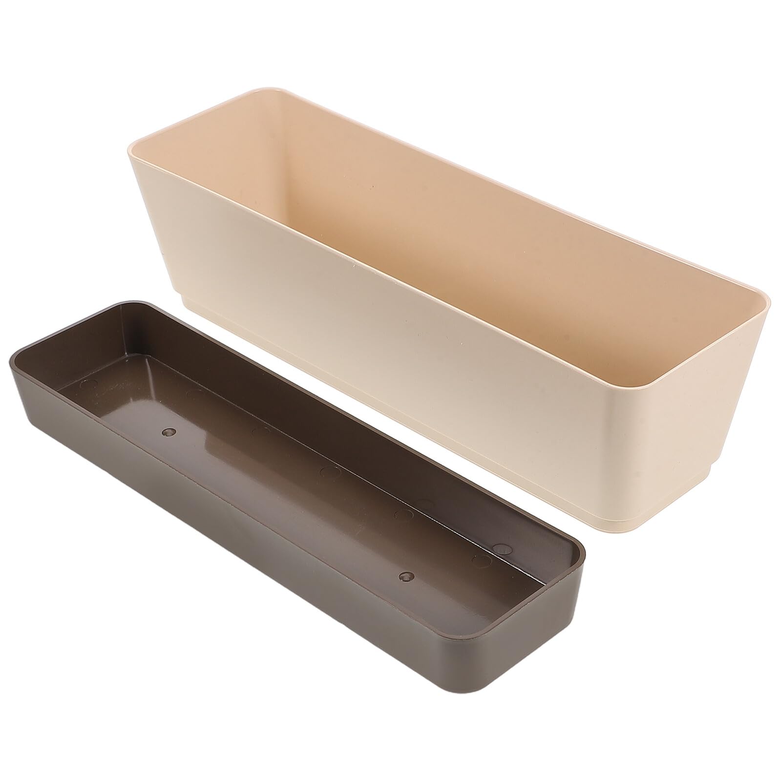 Jardinière rectangulaire pour fenêtre pot de fleur plastique avec soucoupe