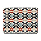 Alfombras de arte geométrico oriental para decoración de sala de estar, alfombras suaves y lavables para dormitorio, 63 x 48 pulgadas, alfombra interior para dormitorio y sala de estar