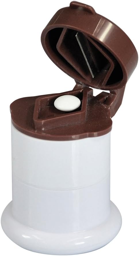 3-in-1 Pill Cutter/Splitter, Crusher and Storage Cut even small Tablets in half Aids those with Limited Dexterity, Weak Grip or those who can’t take large Tablets Ideal for Travel and Home use