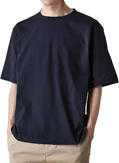 (アローナ)ARONA 無地 Tシャツ オーバーサイズ メンズ ５分袖 半袖 ストレッチ 6.6オンス /Y