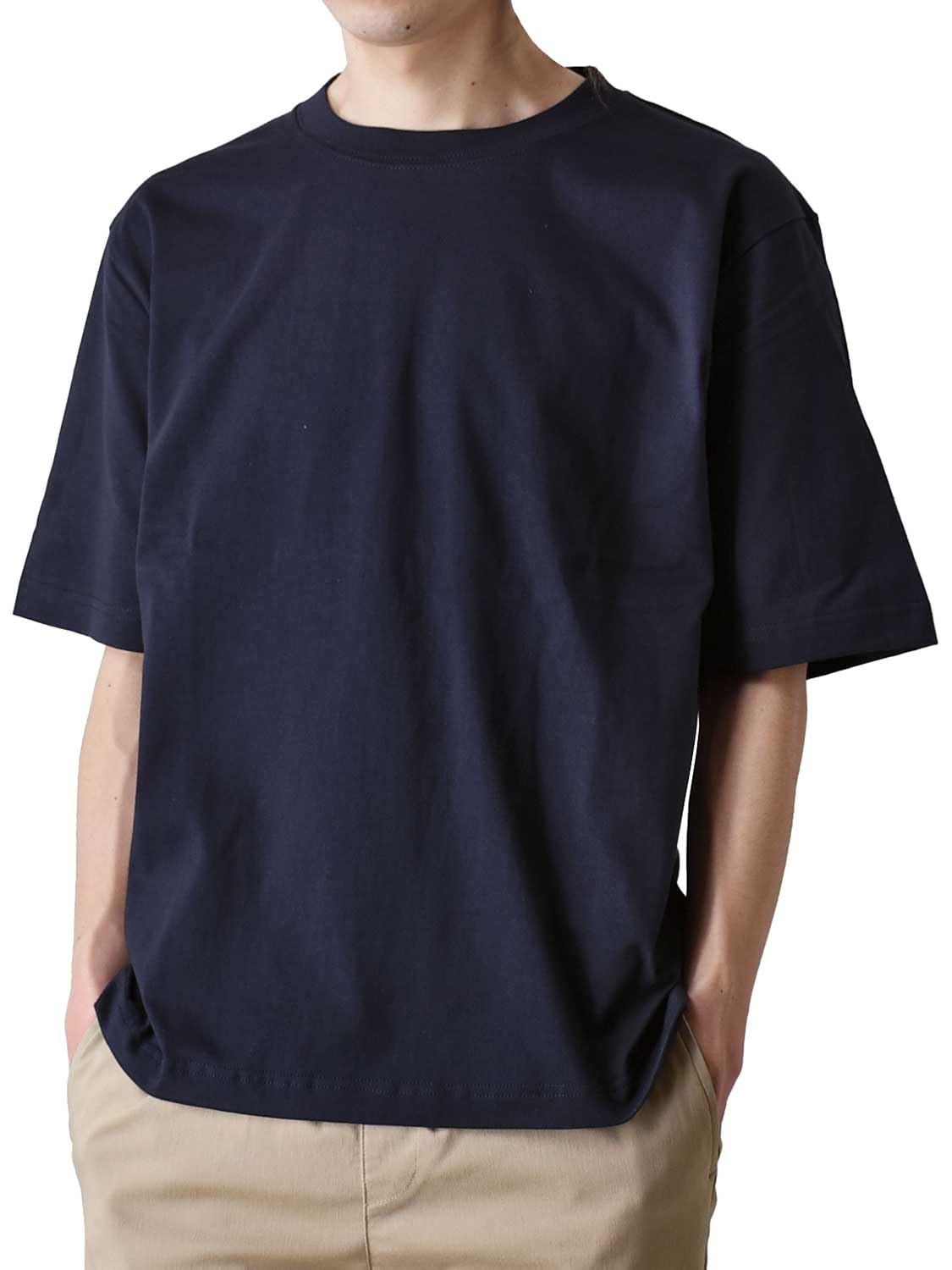 (アローナ)ARONA 無地 Tシャツ オーバーサイズ メンズ ５分袖 半袖 ストレッチ 6.6オンス /Y