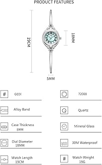 Gosasa Classic Vintage Bangle-Style Women's Watch with Small Dial and Thin Strap Elegant Dress Analog Ladies Wristwatch Fashion Waterproof Quartz Women Watch